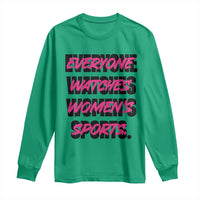 Womens Sports Long Sleeve Shirt Feminist Body Positivity Inclusive Equality - Wonder Print Shop