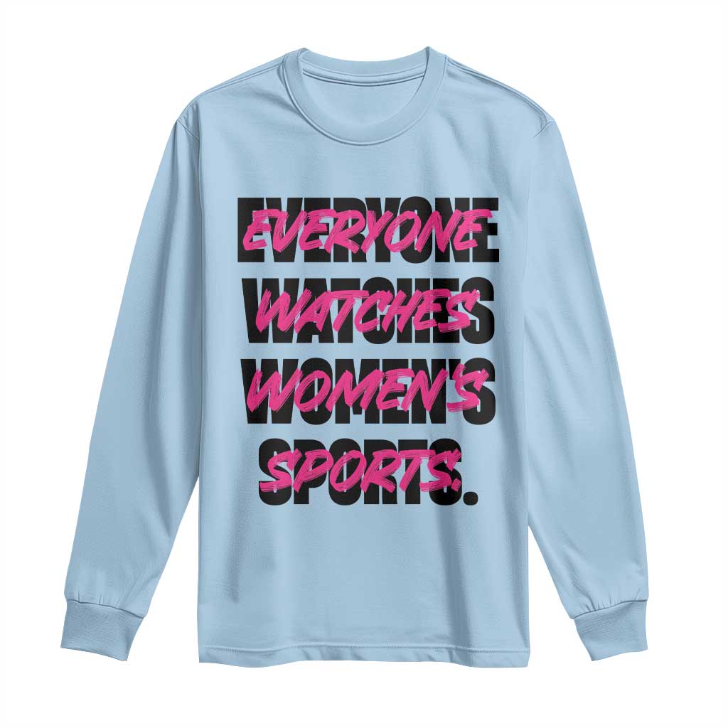 Womens Sports Long Sleeve Shirt Feminist Body Positivity Inclusive Equality - Wonder Print Shop