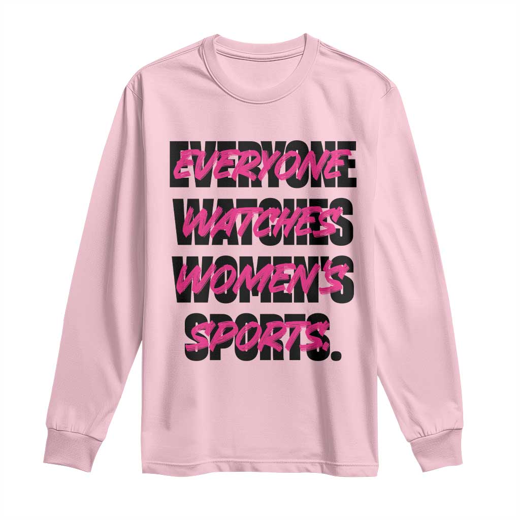 Womens Sports Long Sleeve Shirt Feminist Body Positivity Inclusive Equality - Wonder Print Shop