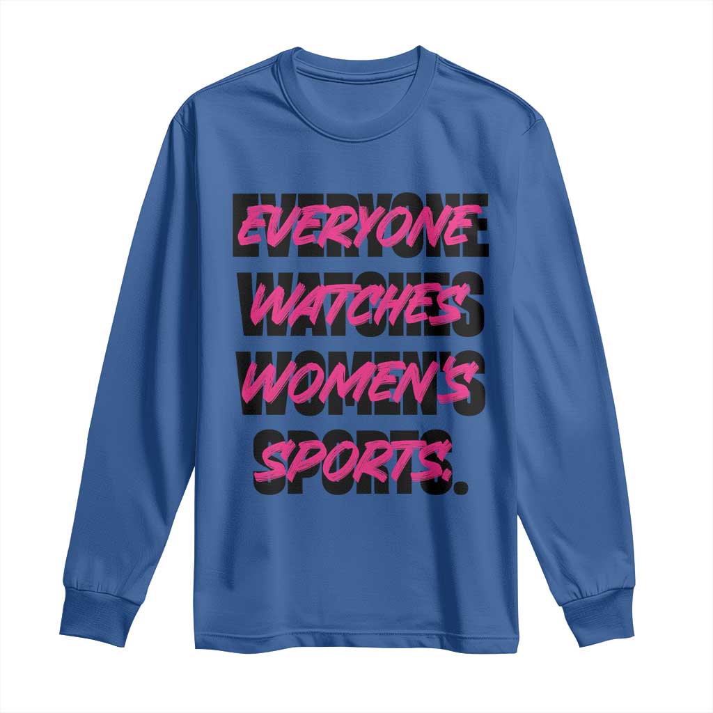 Womens Sports Long Sleeve Shirt Feminist Body Positivity Inclusive Equality - Wonder Print Shop