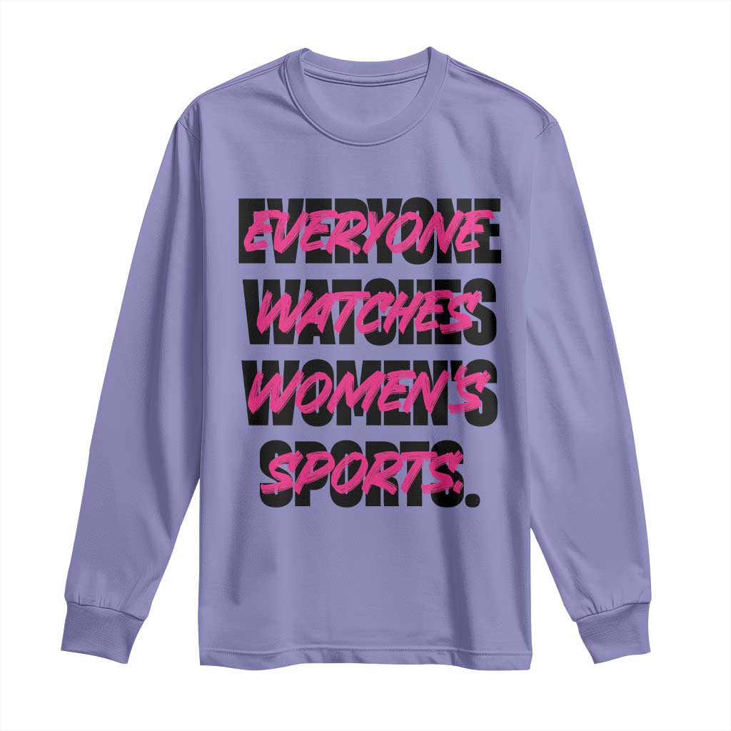 Womens Sports Long Sleeve Shirt Feminist Body Positivity Inclusive Equality - Wonder Print Shop