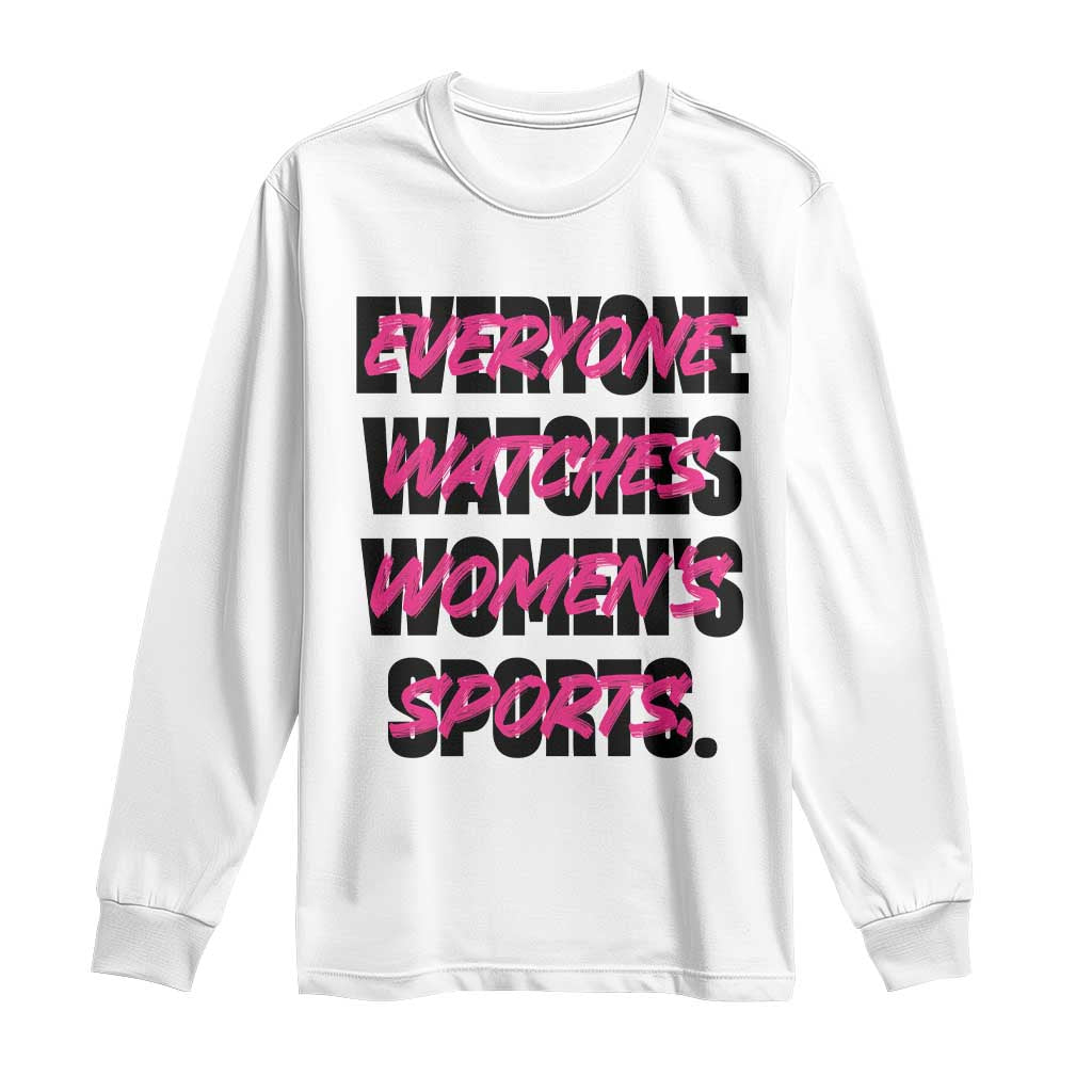 Womens Sports Long Sleeve Shirt Feminist Body Positivity Inclusive Equality - Wonder Print Shop