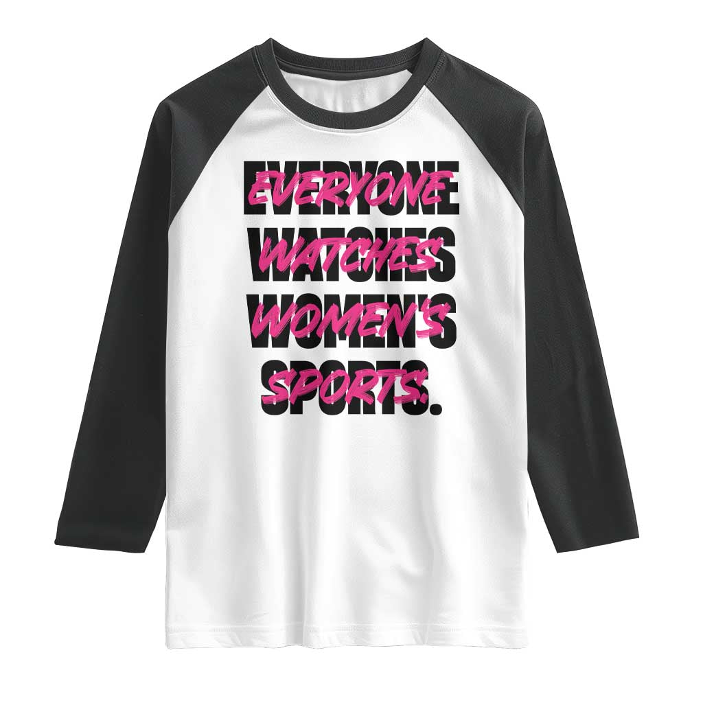 Womens Sports Raglan Shirt Feminist Body Positivity Inclusive Equality - Wonder Print Shop