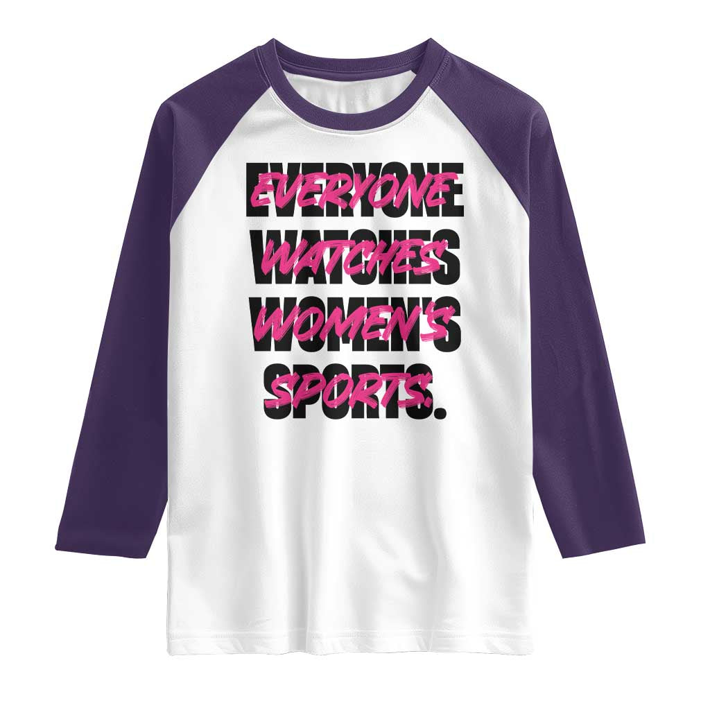 Womens Sports Raglan Shirt Feminist Body Positivity Inclusive Equality - Wonder Print Shop