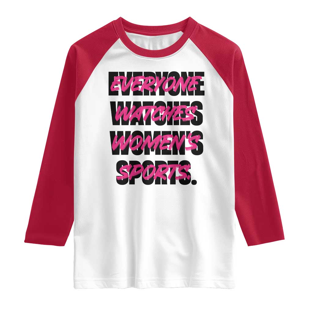 Womens Sports Raglan Shirt Feminist Body Positivity Inclusive Equality - Wonder Print Shop