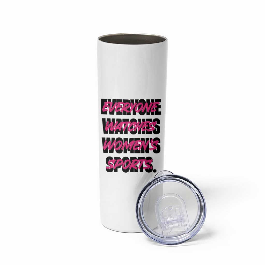 Womens Sports Skinny Tumbler Feminist Body Positivity Inclusive Equality - Wonder Print Shop
