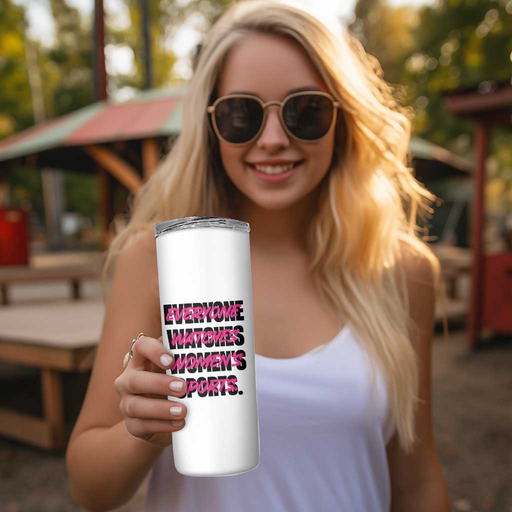 Womens Sports Skinny Tumbler Feminist Body Positivity Inclusive Equality - Wonder Print Shop