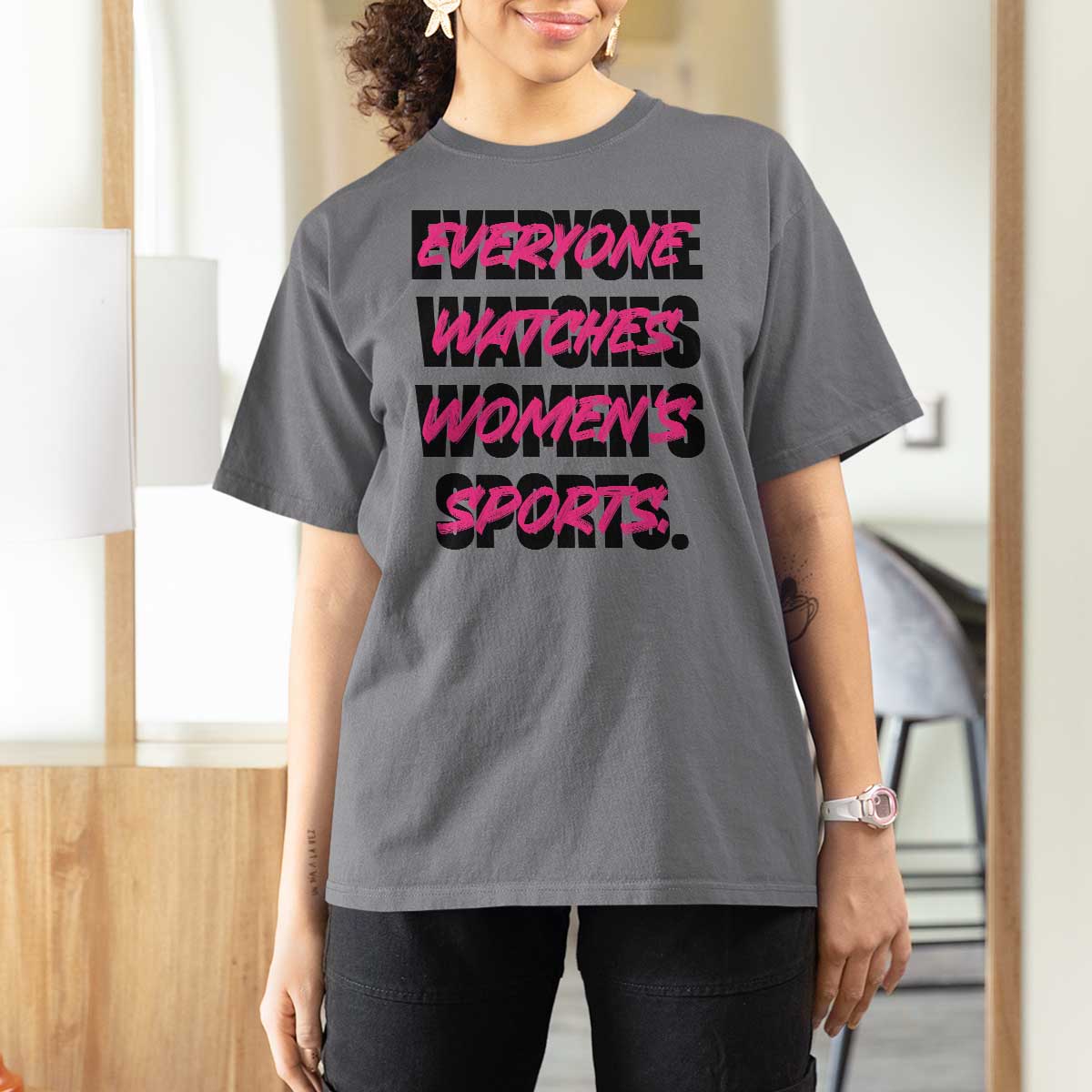 Womens Sports T Shirt For Women Feminist Body Positivity Inclusive Equality - Wonder Print Shop