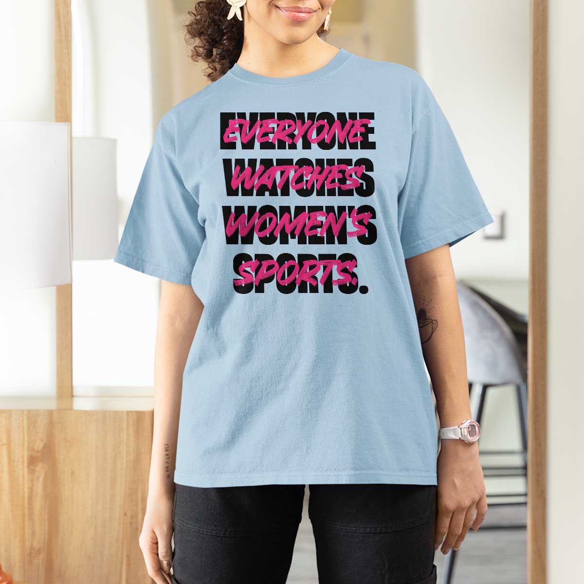 Womens Sports T Shirt For Women Feminist Body Positivity Inclusive Equality - Wonder Print Shop