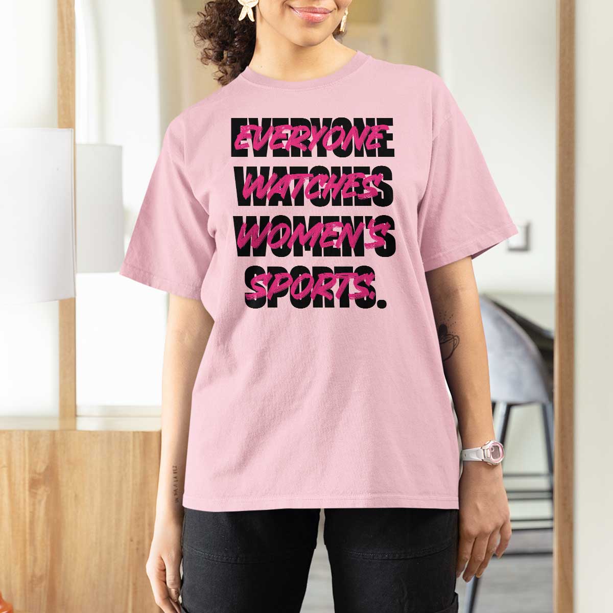 Womens Sports T Shirt For Women Feminist Body Positivity Inclusive Equality - Wonder Print Shop
