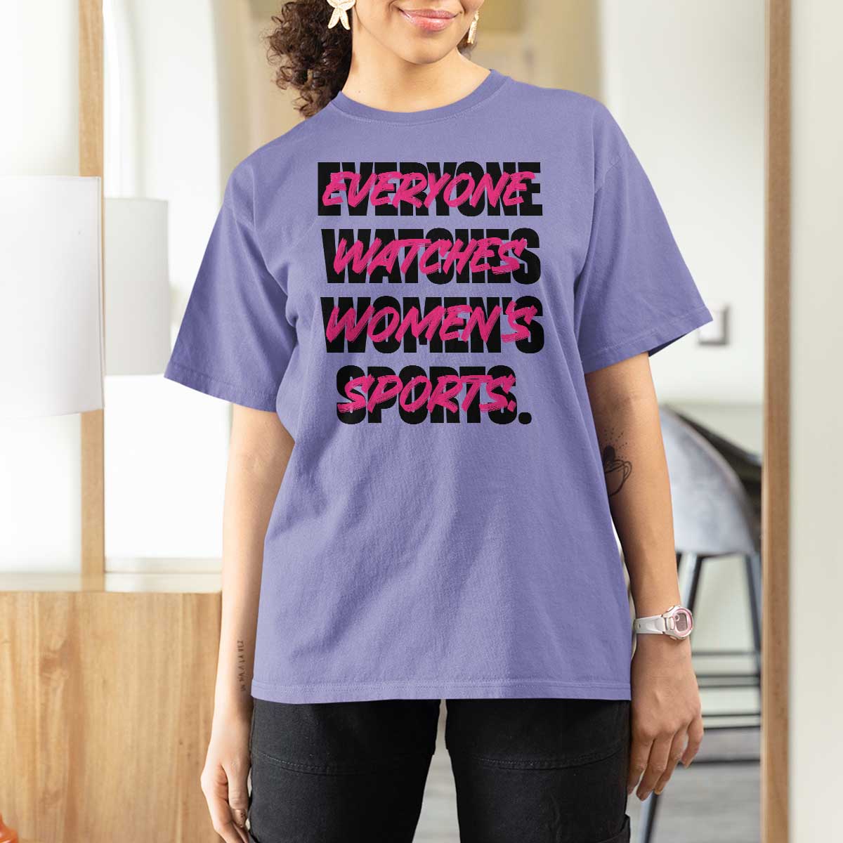Womens Sports T Shirt For Women Feminist Body Positivity Inclusive Equality - Wonder Print Shop