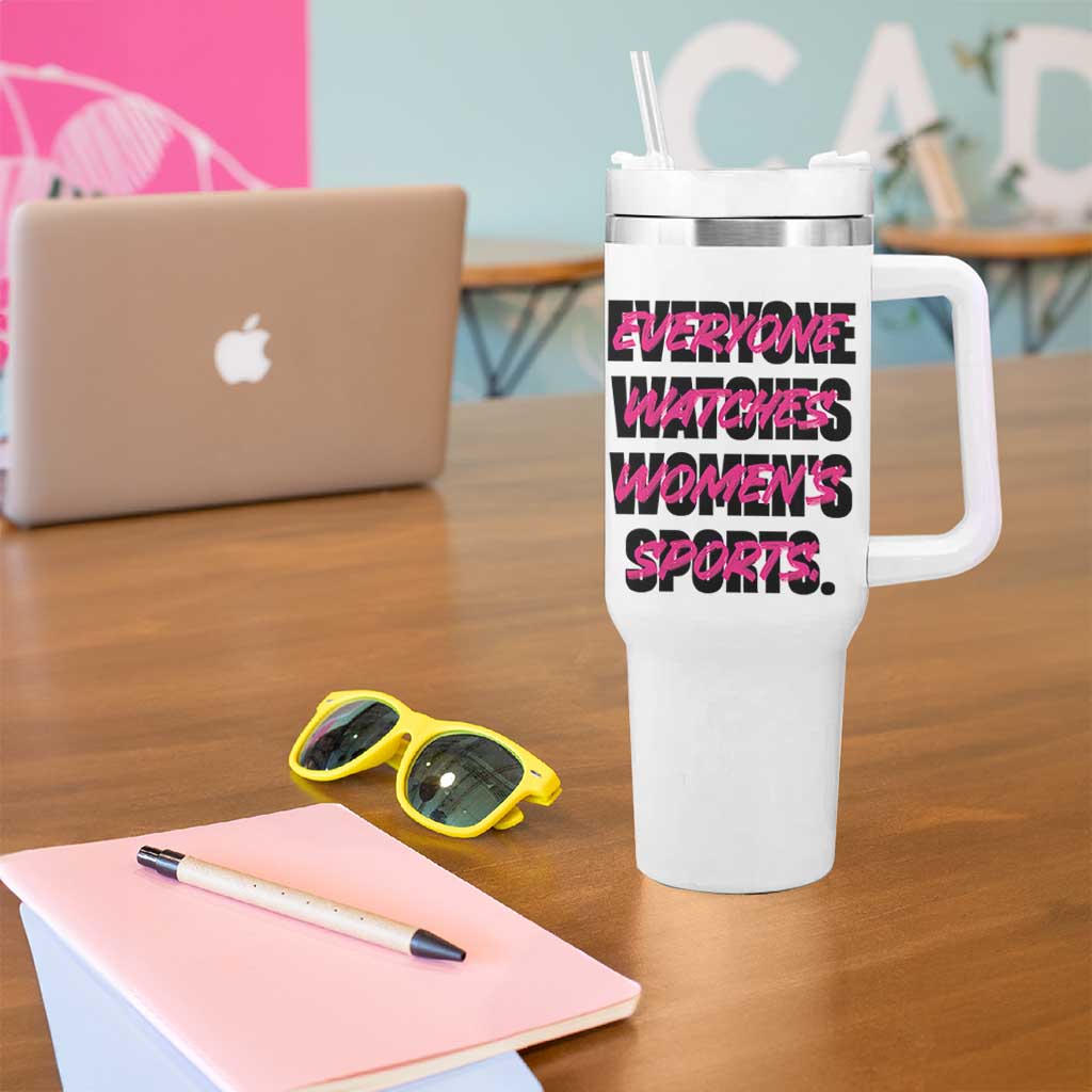Womens Sports Tumbler With Handle Feminist Body Positivity Inclusive Equality - Wonder Print Shop