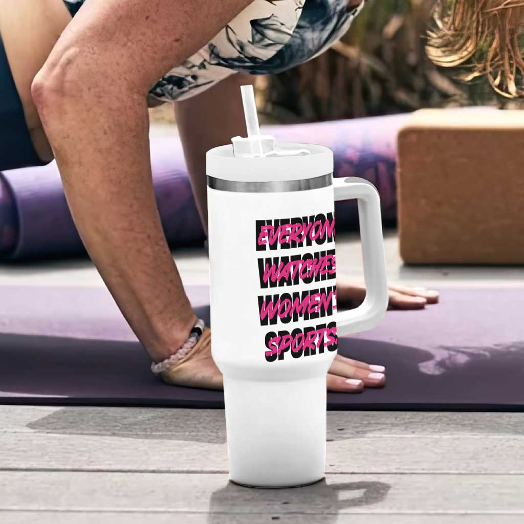 Womens Sports Tumbler With Handle Feminist Body Positivity Inclusive Equality - Wonder Print Shop