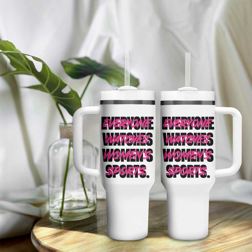 Womens Sports Tumbler With Handle Feminist Body Positivity Inclusive Equality - Wonder Print Shop