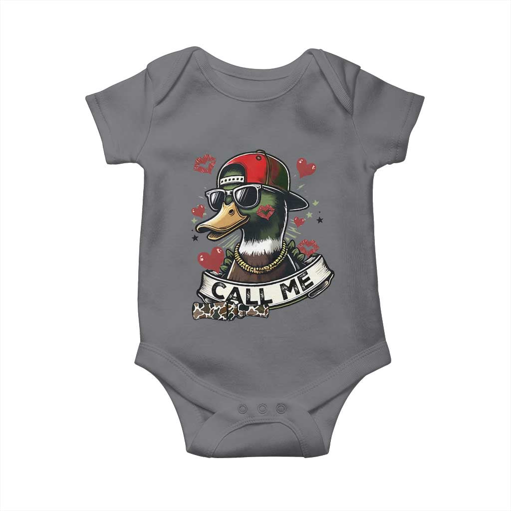 Valentine Mallard Duck Baby Onesie Camo Hunting Valentines Day Gift For Her