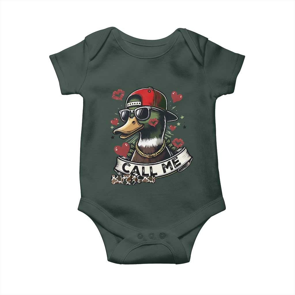 Valentine Mallard Duck Baby Onesie Camo Hunting Valentines Day Gift For Her
