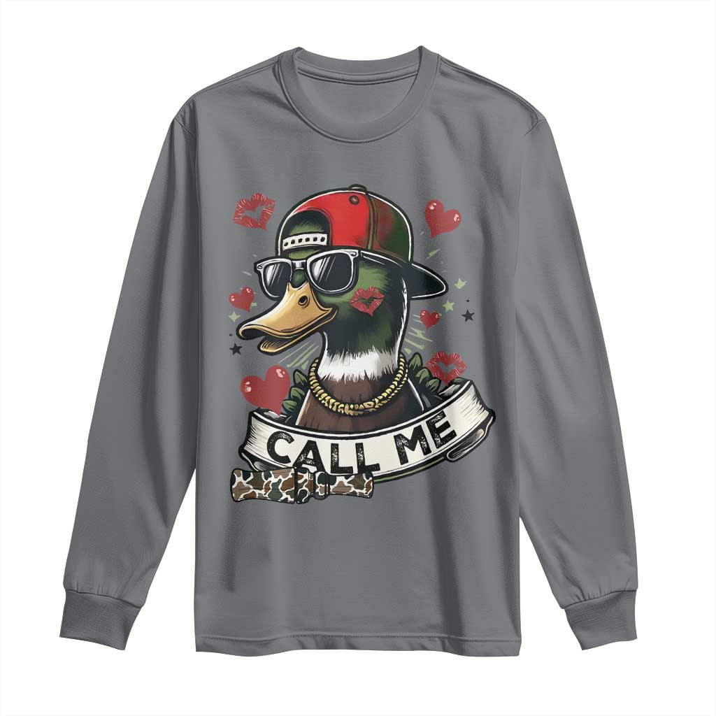 Valentine Mallard Duck Long Sleeve Shirt Camo Hunting Valentines Day Gift For Her