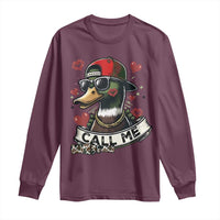 Valentine Mallard Duck Long Sleeve Shirt Camo Hunting Valentines Day Gift For Her