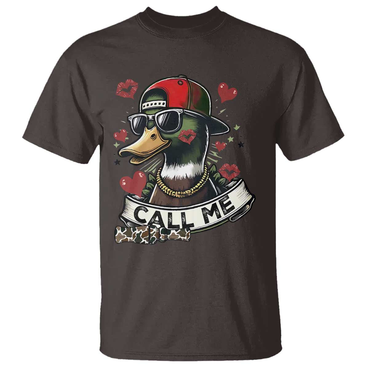 Valentine Mallard Duck T Shirt Camo Hunting Valentines Day Gift For Her