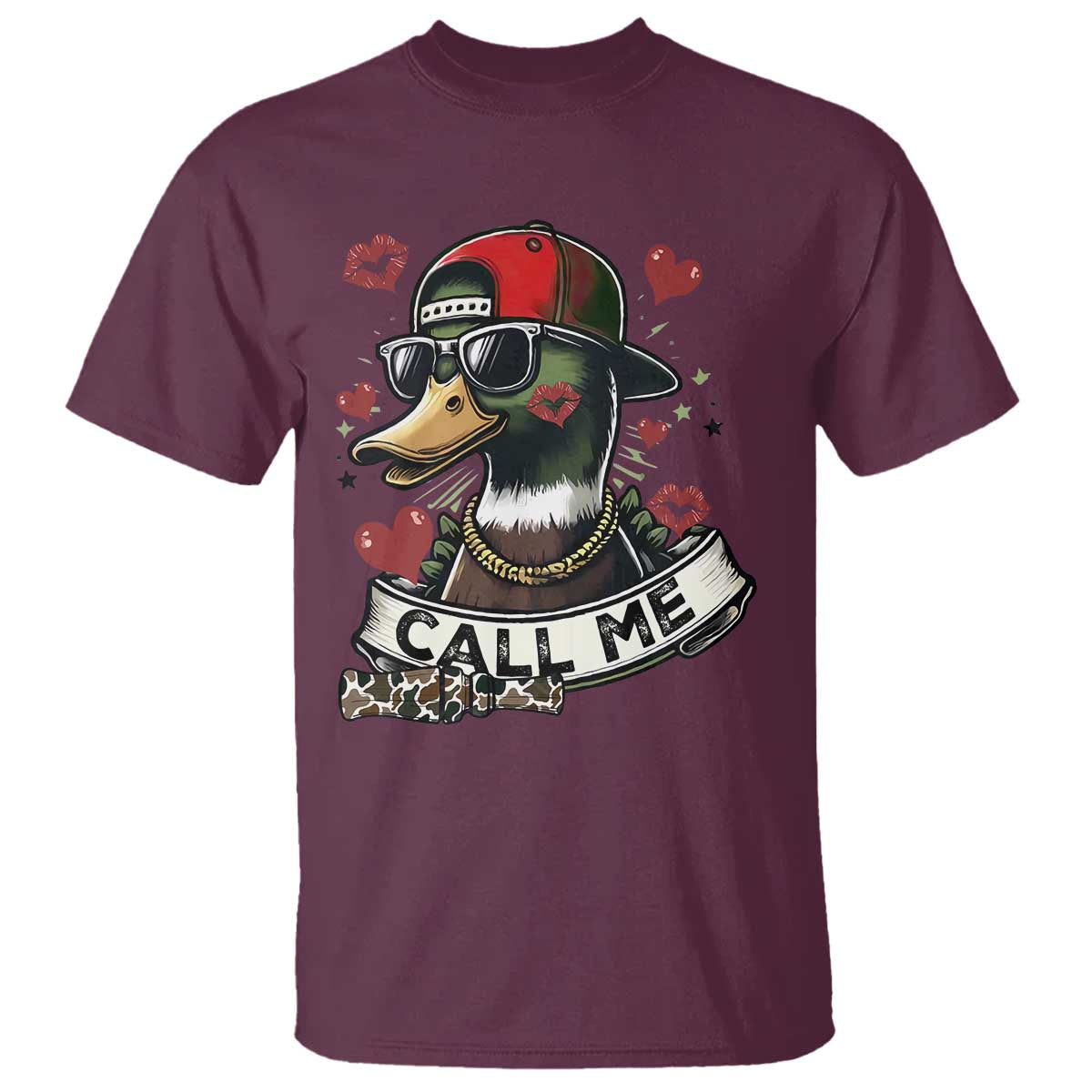 Valentine Mallard Duck T Shirt Camo Hunting Valentines Day Gift For Her