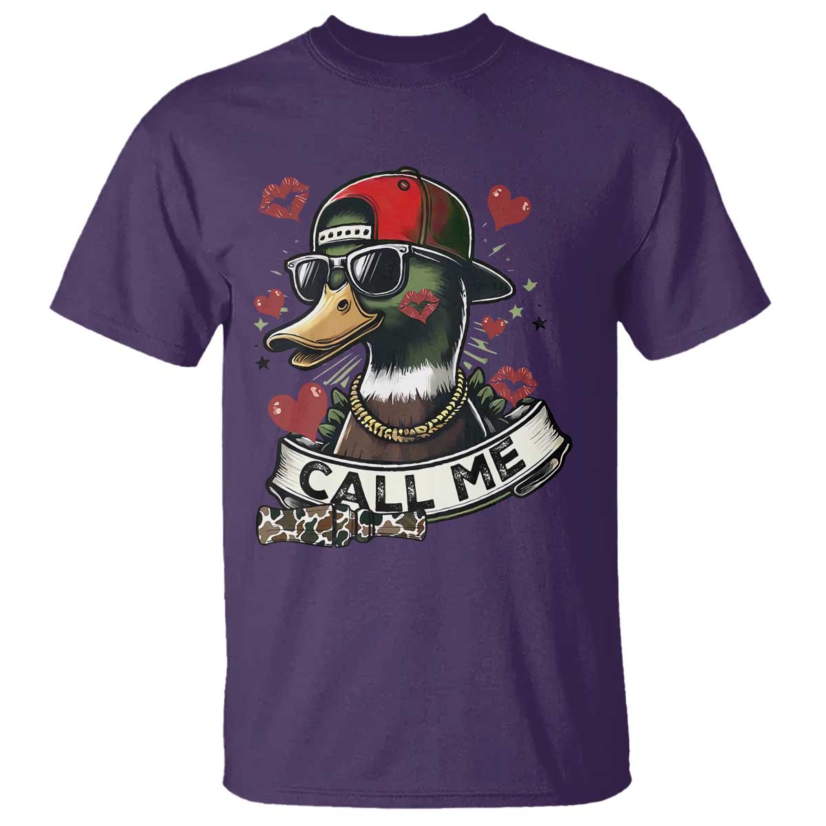 Valentine Mallard Duck T Shirt Camo Hunting Valentines Day Gift For Her
