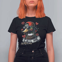 Valentine Mallard Duck T Shirt For Women Camo Hunting Valentines Day Gift For Her