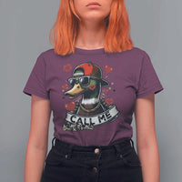 Valentine Mallard Duck T Shirt For Women Camo Hunting Valentines Day Gift For Her