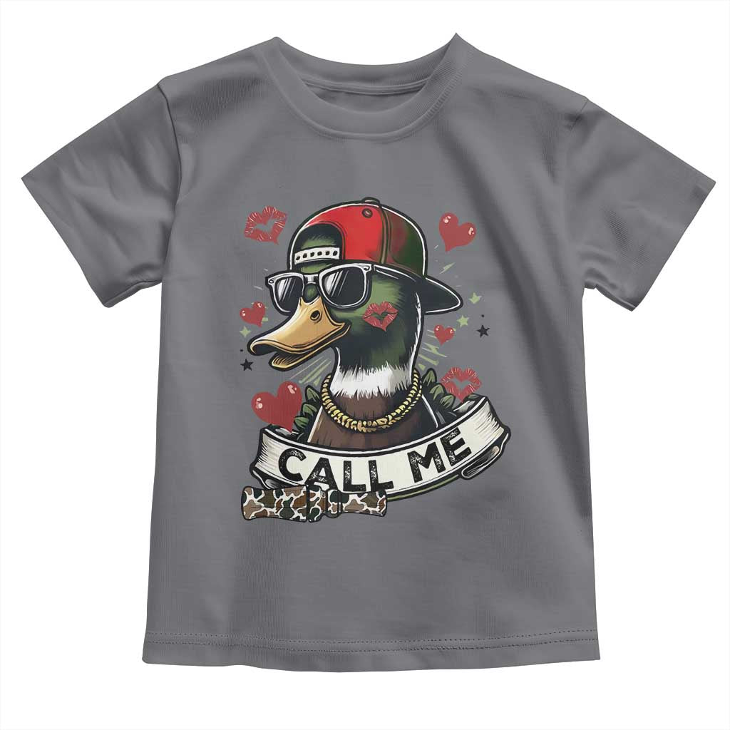 Valentine Mallard Duck Toddler T Shirt Camo Hunting Valentines Day Gift For Her