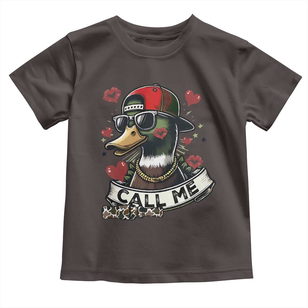 Valentine Mallard Duck Toddler T Shirt Camo Hunting Valentines Day Gift For Her