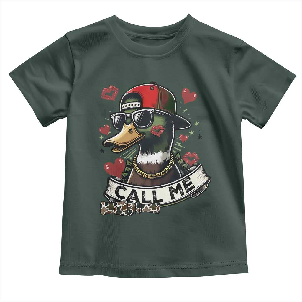 Valentine Mallard Duck Toddler T Shirt Camo Hunting Valentines Day Gift For Her