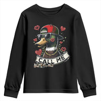 Valentine Mallard Duck Youth Sweatshirt Camo Hunting Valentines Day Gift For Her
