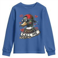 Valentine Mallard Duck Youth Sweatshirt Camo Hunting Valentines Day Gift For Her