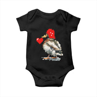 Pixel Valentine Mallard Duck Baby Onesie Hunting Valentines Day Gift For Her