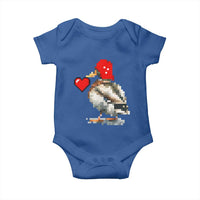 Pixel Valentine Mallard Duck Baby Onesie Hunting Valentines Day Gift For Her