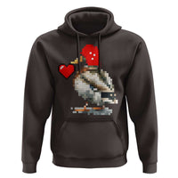 Pixel Valentine Mallard Duck Hoodie Hunting Valentines Day Gift For Her