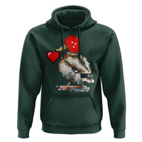 Pixel Valentine Mallard Duck Hoodie Hunting Valentines Day Gift For Her