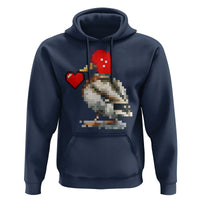 Pixel Valentine Mallard Duck Hoodie Hunting Valentines Day Gift For Her