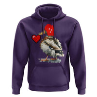 Pixel Valentine Mallard Duck Hoodie Hunting Valentines Day Gift For Her