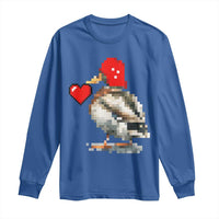 Pixel Valentine Mallard Duck Long Sleeve Shirt Hunting Valentines Day Gift For Her