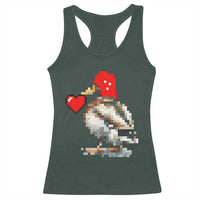Pixel Valentine Mallard Duck Racerback Tank Top Hunting Valentines Day Gift For Her