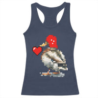 Pixel Valentine Mallard Duck Racerback Tank Top Hunting Valentines Day Gift For Her