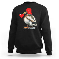 Pixel Valentine Mallard Duck Sweatshirt Hunting Valentines Day Gift For Her