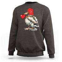 Pixel Valentine Mallard Duck Sweatshirt Hunting Valentines Day Gift For Her