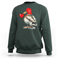 Pixel Valentine Mallard Duck Sweatshirt Hunting Valentines Day Gift For Her