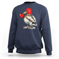 Pixel Valentine Mallard Duck Sweatshirt Hunting Valentines Day Gift For Her