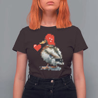 Pixel Valentine Mallard Duck T Shirt For Women Hunting Valentines Day Gift For Her