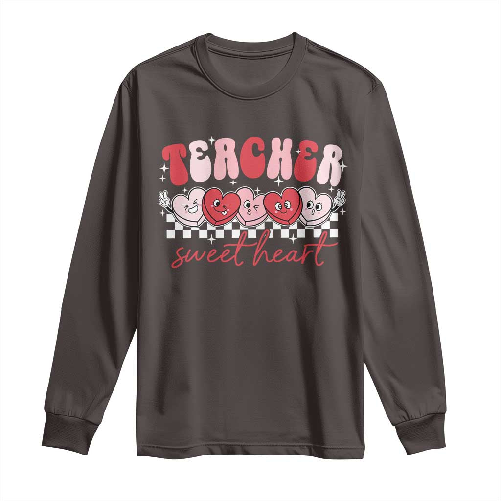 Valentines Day Teacher Long Sleeve Shirt Teaching Sweethearts