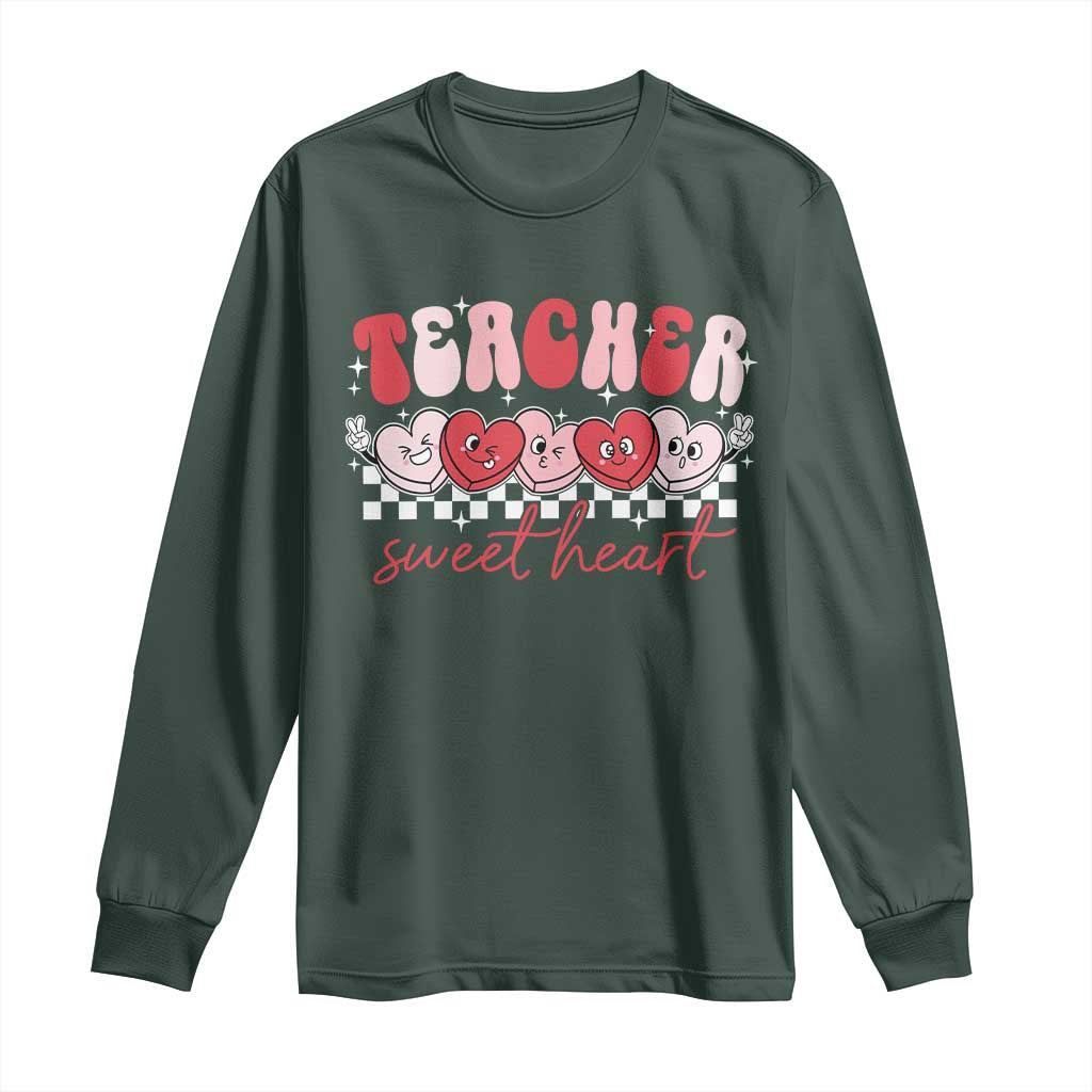 Valentines Day Teacher Long Sleeve Shirt Teaching Sweethearts