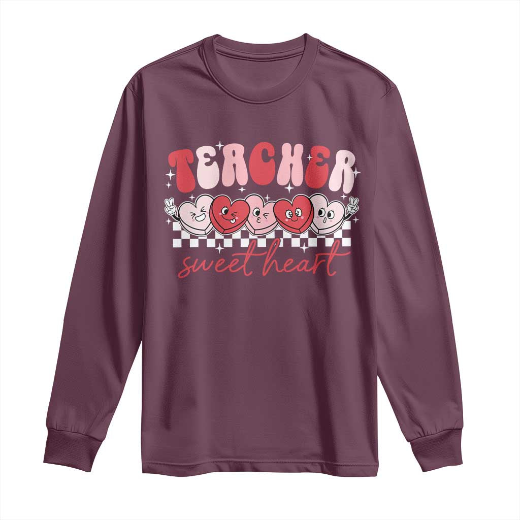 Valentines Day Teacher Long Sleeve Shirt Teaching Sweethearts