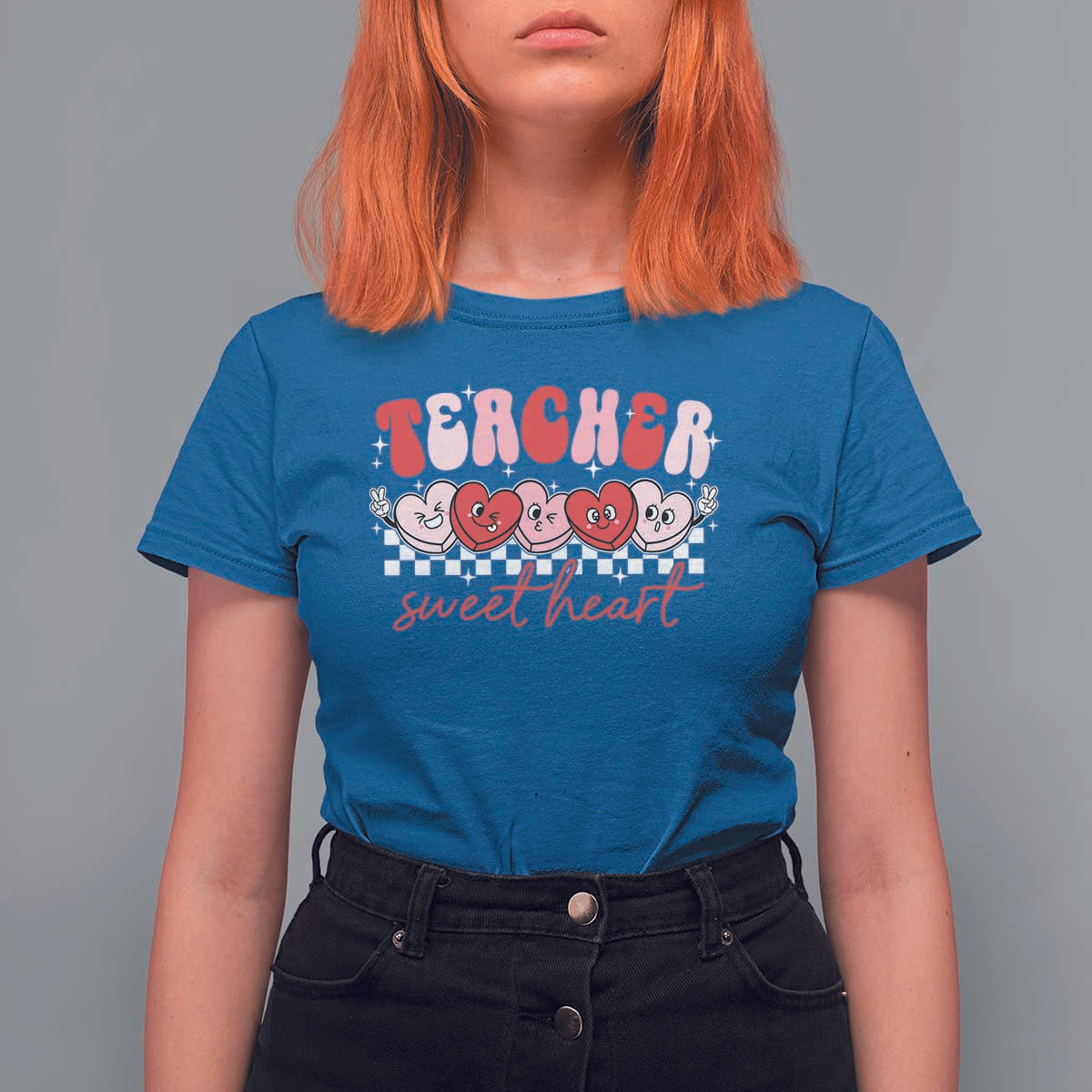 Valentines Day Teacher T Shirt For Women Teaching Sweethearts